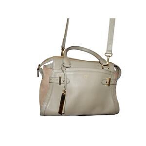Vince Camuto Gray Satchel w Strap Leather Handbag